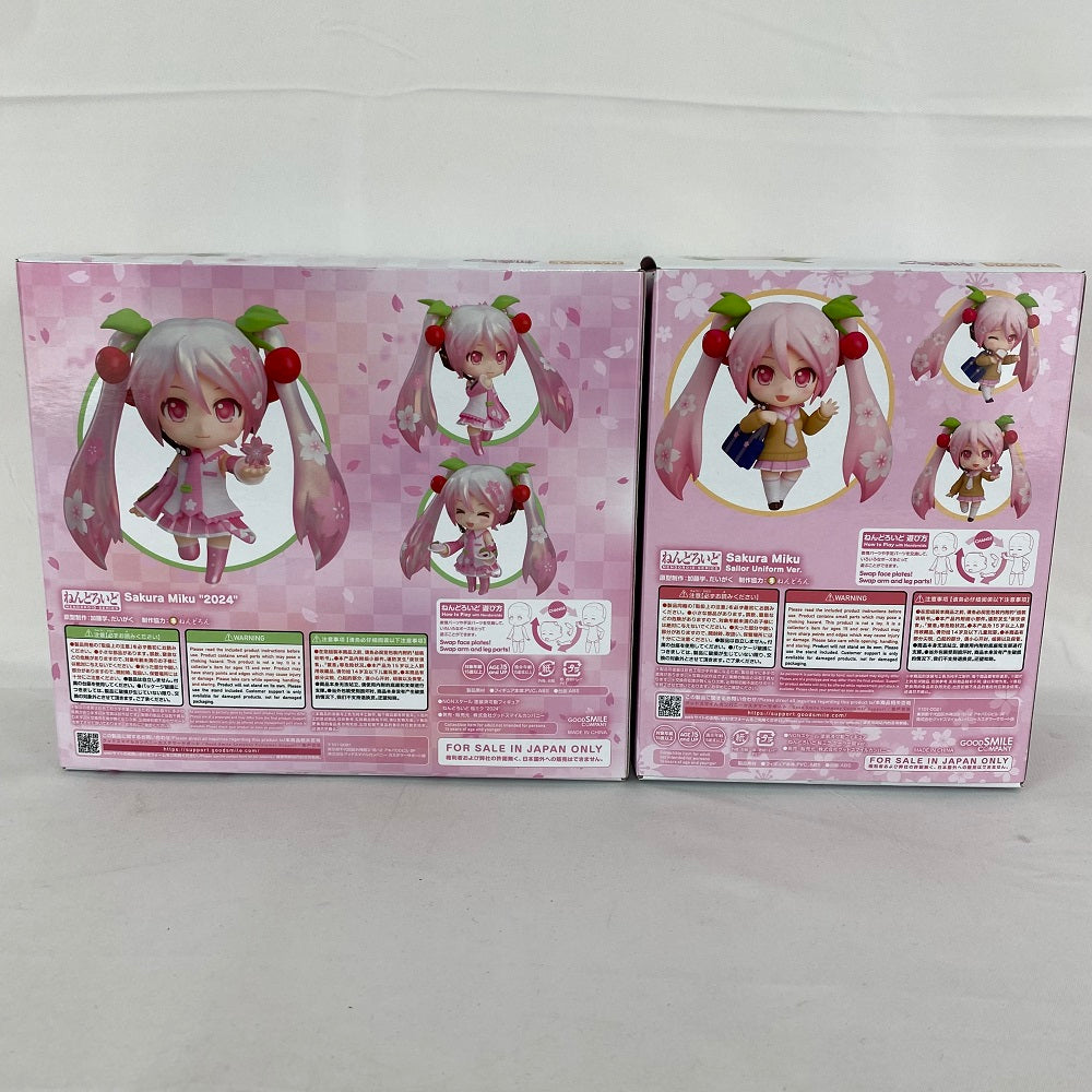 中古】【未開封】【セット】ねんどろいど 桜ミク “2024” 「グッスマくじ 桜ミク“2024”」 A賞 ・セーラー服 Ver. B賞 フ