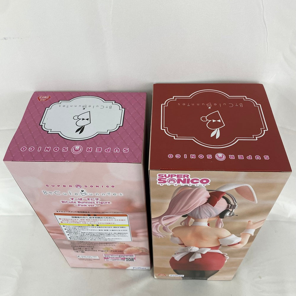 中古】【未開封】【セット】 「すーぱーそに子」 BiCute Bunnies Figure「Pink ver.」「ウェイトレスver.」2