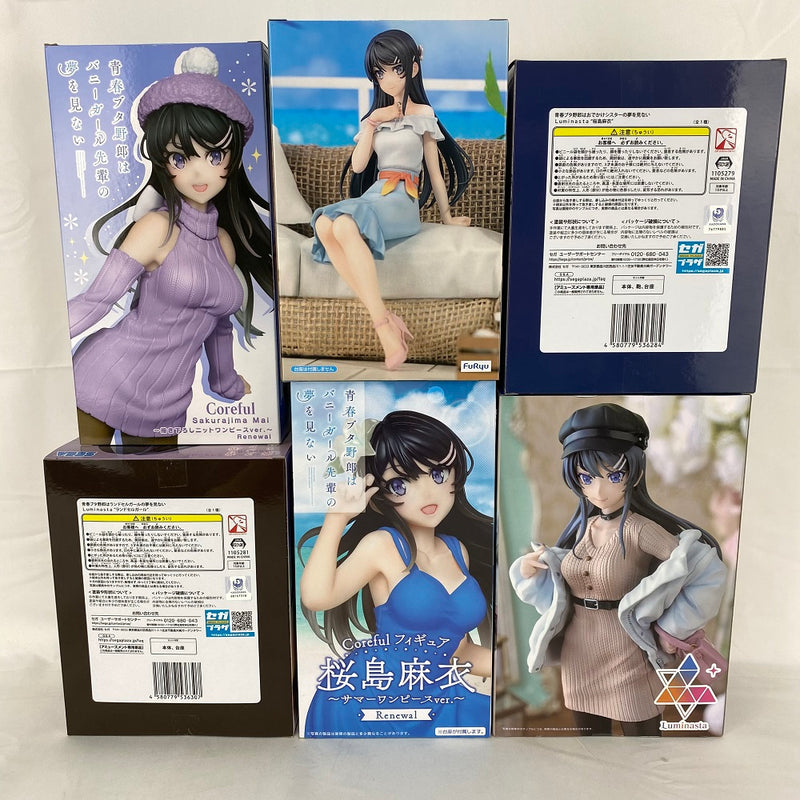 【中古】【未開封】【セット】「青春ブタ野郎はバニーガール先輩の夢を見ない」桜島麻衣 フィギュア 6種セット＜フィギュア＞（代引き不可）6541