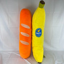 【中古】【未使用】【セット】ふつうウインナー(オレンジ) もちむち!ウインナーBIGぬいぐるみ＆もぎたて完熟バナナ超ロングBIG＜コレクターズアイテム＞（代引き不可）6541