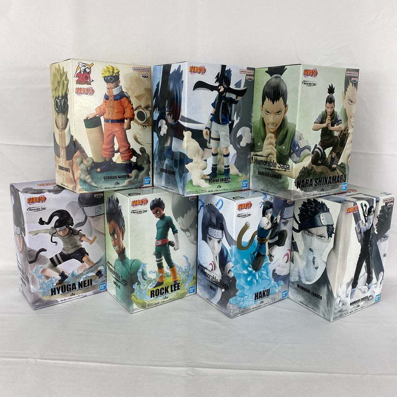 【中古】【未開封】【セット】「NARUTO-ナルト-」 Memorable Saga うずまきナルト＆うちはサスケ＆奈良シカマル＆日向ネジ＆ロック・リー＆白＆桃地再不斬＜フィギュア＞（代引き不可）6541