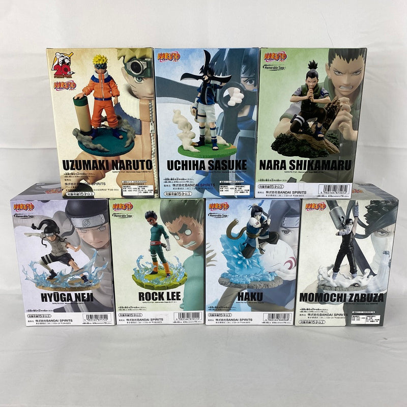 【中古】【未開封】【セット】「NARUTO-ナルト-」 Memorable Saga うずまきナルト＆うちはサスケ＆奈良シカマル＆日向ネジ＆ロック・リー＆白＆桃地再不斬＜フィギュア＞（代引き不可）6541