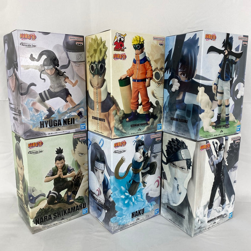 【中古】【未開封】【セット】「NARUTO-ナルト-」 Memorable Saga- 日向ネジ＆うずまきナルト＆うちはサスケ＆奈良シカマル＆白＆桃地再不斬＜フィギュア＞（代引き不可）6541