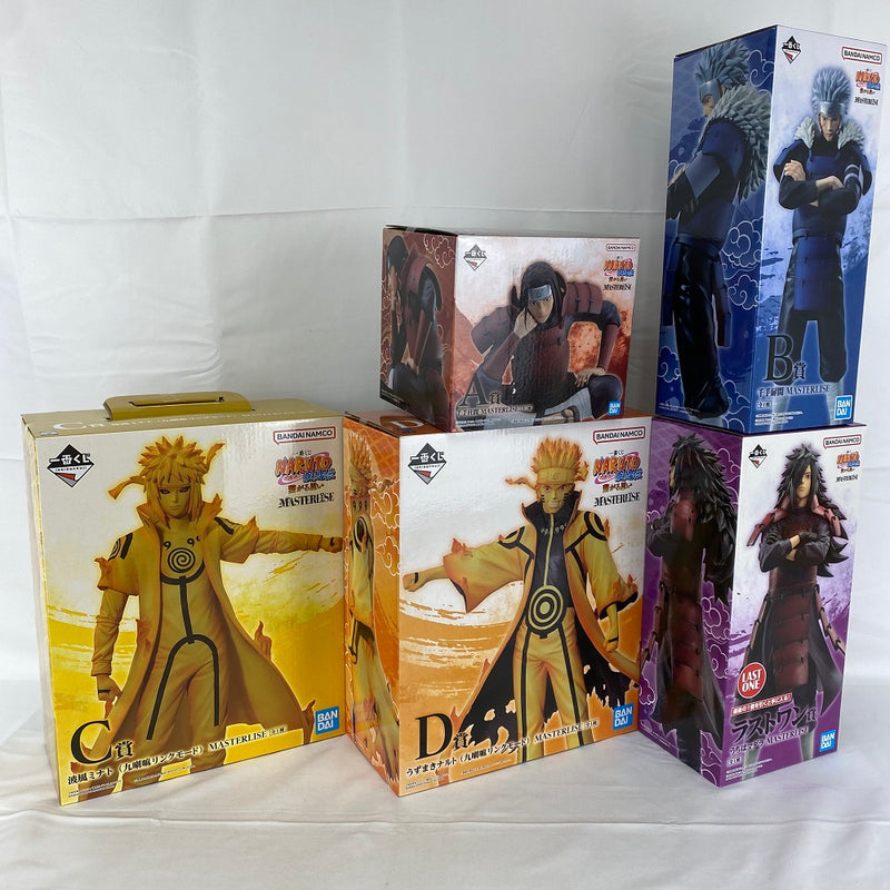 【中古】【未開封】【セット】 「一番くじ NARUTO-ナルト- 疾風伝 繋がる思い」 MASTERLISE  千手柱間＆千手扉間＆波風ミナト＆うずまきナルト＆うちはマダラ＜フィギュア＞（代引き不可）6541