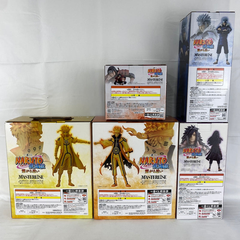 【中古】【未開封】【セット】 「一番くじ NARUTO-ナルト- 疾風伝 繋がる思い」 MASTERLISE  千手柱間＆千手扉間＆波風ミナト＆うずまきナルト＆うちはマダラ＜フィギュア＞（代引き不可）6541