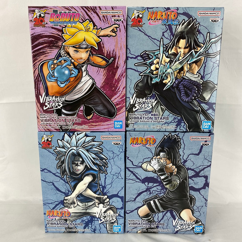 【中古】【未開封】【セット】「NARUTO-ナルト- 疾風伝」VIBRATION STARS  「うずまきボルト」「うちはサスケ」4種セット＜フィギュア＞（代引き不可）6541