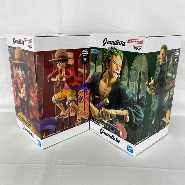 【中古】【セット】【未開封】ワンピース Grandista-MONKEY.D.LUFFY-/ワンピース Grandista-RORONOA ZORO-＜フィギュア＞（代引き不可）6541