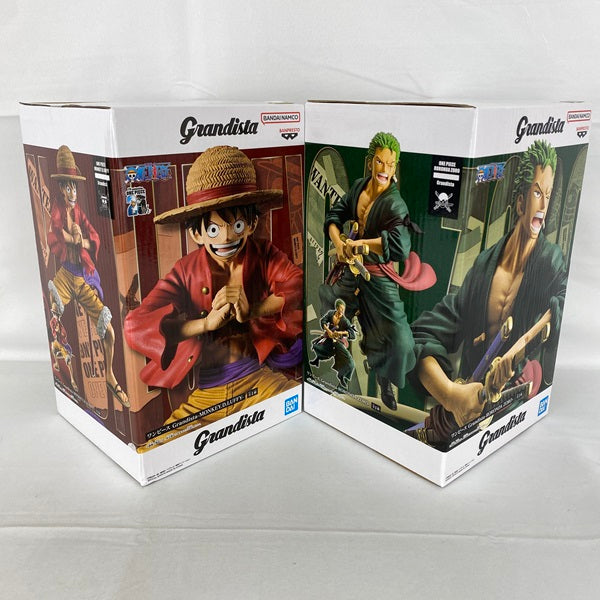 【中古】【セット】【未開封】ワンピース Grandista-MONKEY.D.LUFFY-/ワンピース Grandista-RORONOA ZORO-＜フィギュア＞（代引き不可）6541