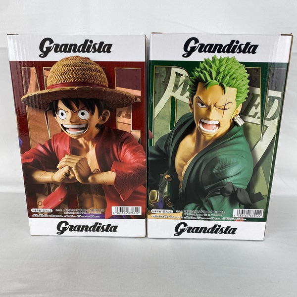 【中古】【セット】【未開封】ワンピース Grandista-MONKEY.D.LUFFY-/ワンピース Grandista-RORONOA ZORO-＜フィギュア＞（代引き不可）6541