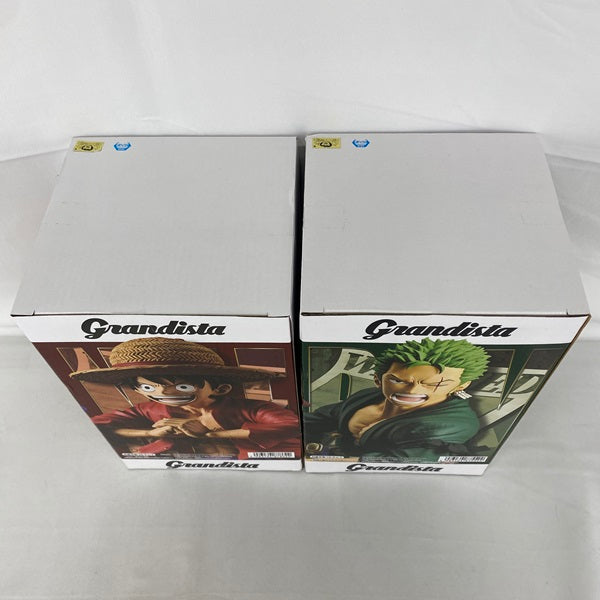 【中古】【セット】【未開封】ワンピース Grandista-MONKEY.D.LUFFY-/ワンピース Grandista-RORONOA ZORO-＜フィギュア＞（代引き不可）6541