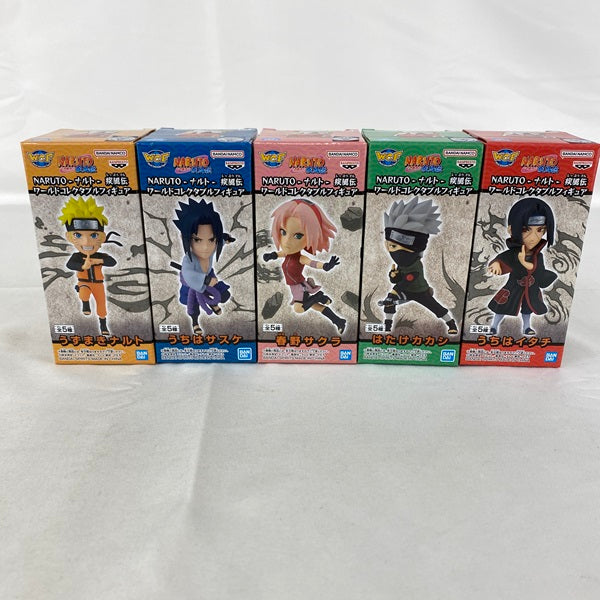 【中古】【未開封】【セット】NARUTO-ナルト- 疾風伝 ワールドコレクタブルフィギュア 5種＜フィギュア＞（代引き不可）6541