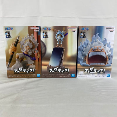 【中古】【未開封】【セット】ワンピース フィグライフ! モンキー・D・ルフィ-ギア5　3点＜フィギュア＞（代引き不可）6541