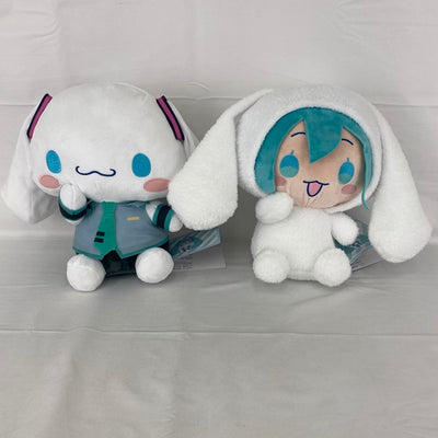 【中古】【未使用】初音ミク×シナモロール Lぬいぐるみ “初音ミク”“シナモロール”　2点＜おもちゃ＞（代引き不可）6541