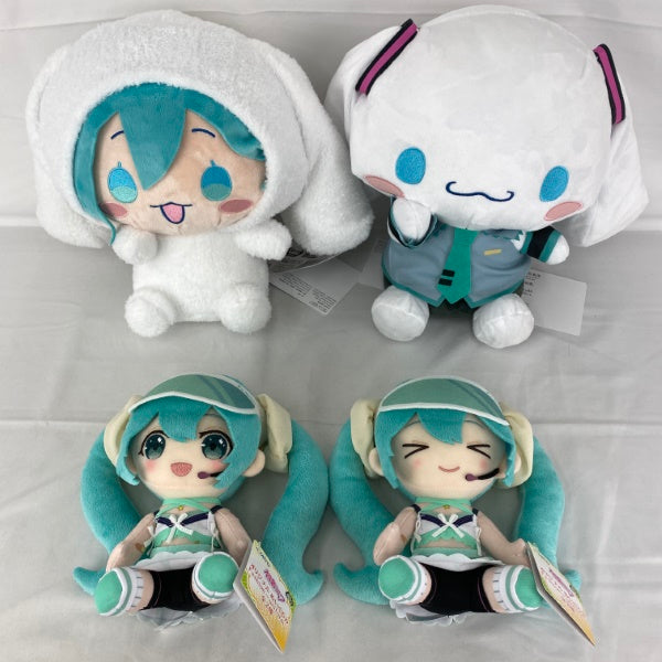 【中古】【未使用】初音ミク×シナモロールLぬいぐるみ/初音ミクオリジナルぬいぐるみ 4点＜おもちゃ＞（代引き不可）6541