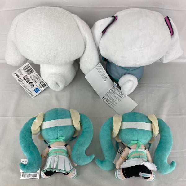 【中古】【未使用】初音ミク×シナモロールLぬいぐるみ/初音ミクオリジナルぬいぐるみ 4点＜おもちゃ＞（代引き不可）6541