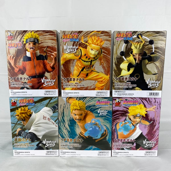 【中古】【未開封】【セット】NARUTO-ナルト- 疾風伝 VIBRATION STARS うずまきナルト/うずまきボルト/波風ミナト 6点＜フィギュア＞（代引き不可）6541