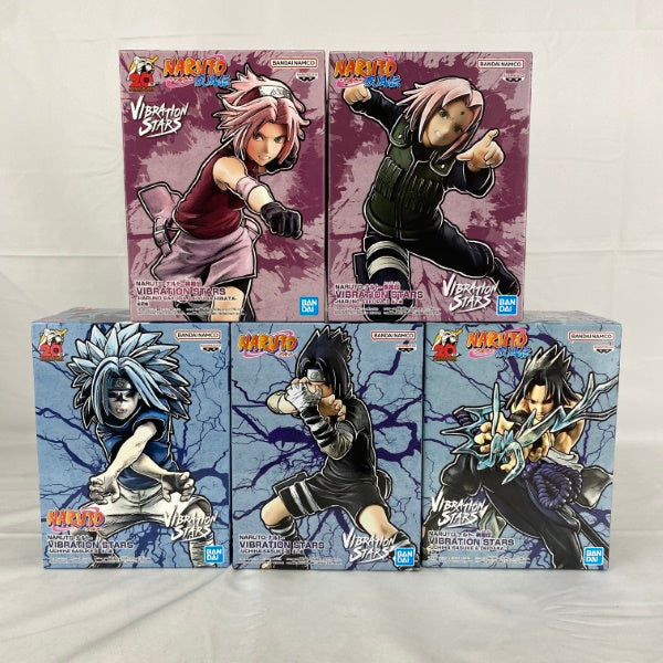 【中古】【未開封】【セット】NARUTO-ナルト- VIBRATION STARS-うちはサスケ/春野サクラ 5点＜フィギュア＞（代引き不可）6541