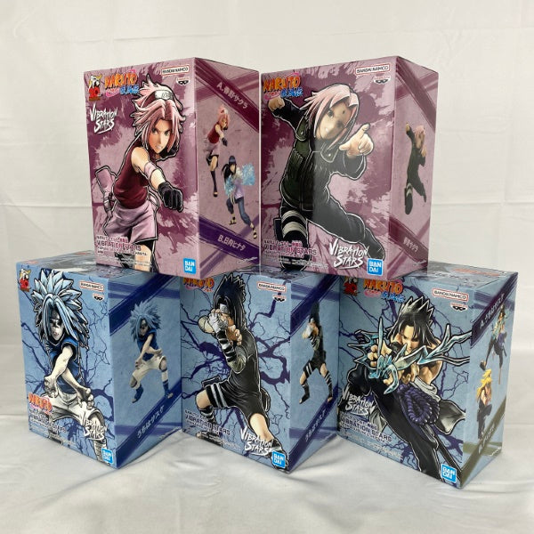 【中古】【未開封】【セット】NARUTO-ナルト- VIBRATION STARS-うちはサスケ/春野サクラ 5点＜フィギュア＞（代引き不可）6541