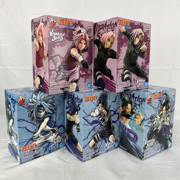 【中古】【未開封】【セット】NARUTO-ナルト- VIBRATION STARS-うちはサスケ/春野サクラ 5点＜フィギュア＞（代引き不可）6541