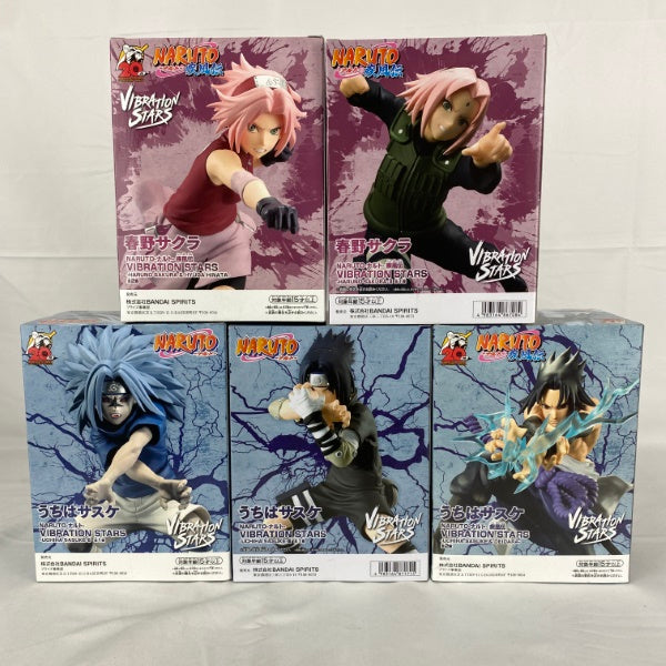 【中古】【未開封】【セット】NARUTO-ナルト- VIBRATION STARS-うちはサスケ/春野サクラ 5点＜フィギュア＞（代引き不可）6541