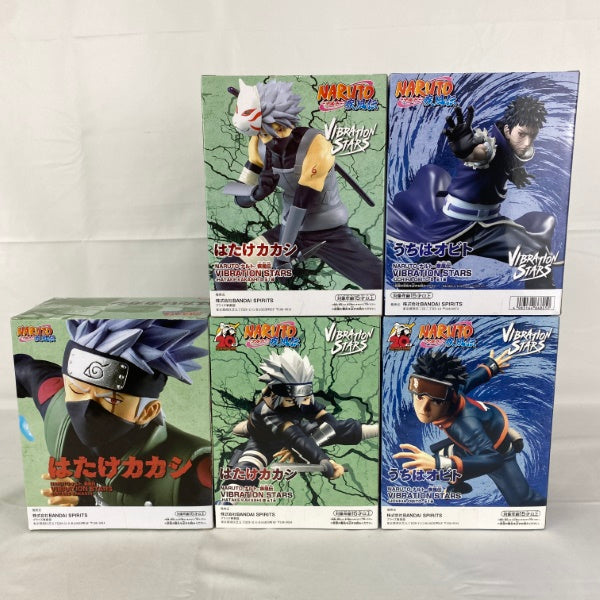 【中古】【未開封】【セット】NARUTO-ナルト- 疾風伝 VIBRATION STARS はたけカカシ/うちはオビト 5点＜フィギュア＞（代引き不可）6541