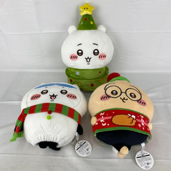 【中古】【未使用】【セット】ちいかわ クリスマスBIGぬいぐるみ 3点＜おもちゃ＞（代引き不可）6541