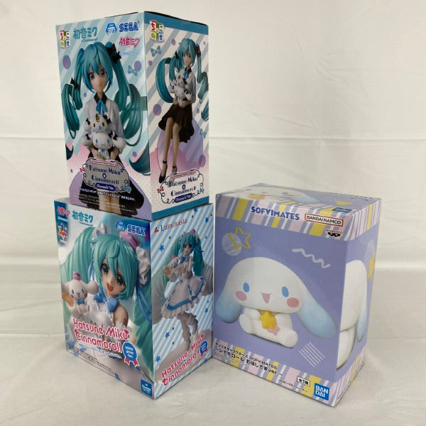 【中古】【未開封】【セット】初音ミク シナモロール フィギュア 3点＜フィギュア＞（代引き不可）6541