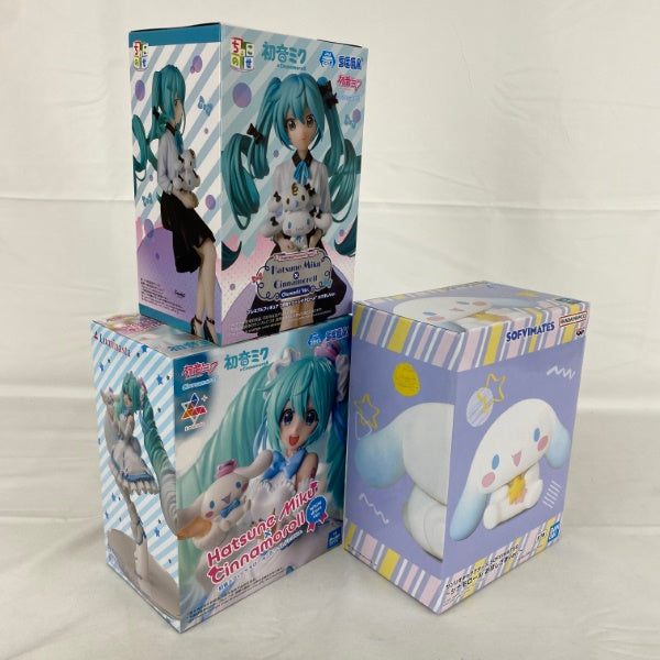 【中古】【未開封】【セット】初音ミク シナモロール フィギュア 3点＜フィギュア＞（代引き不可）6541