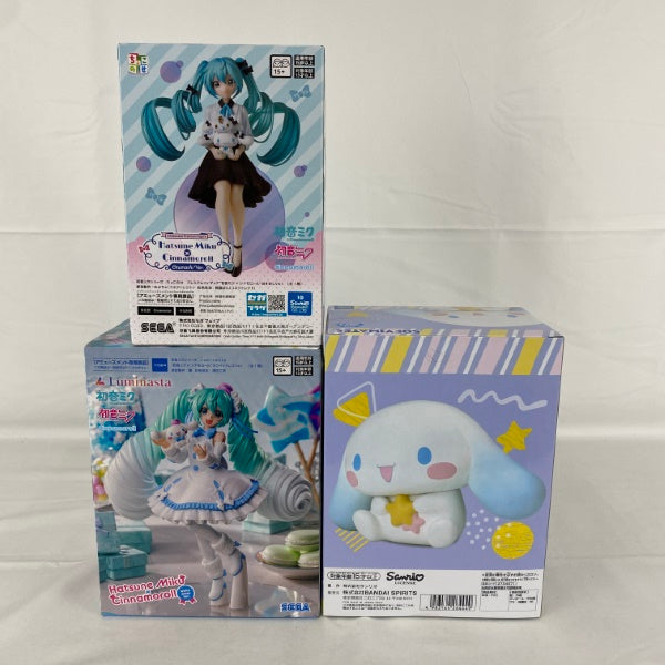 【中古】【未開封】【セット】初音ミク シナモロール フィギュア 3点＜フィギュア＞（代引き不可）6541