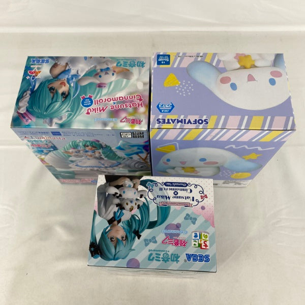 【中古】【未開封】【セット】初音ミク シナモロール フィギュア 3点＜フィギュア＞（代引き不可）6541