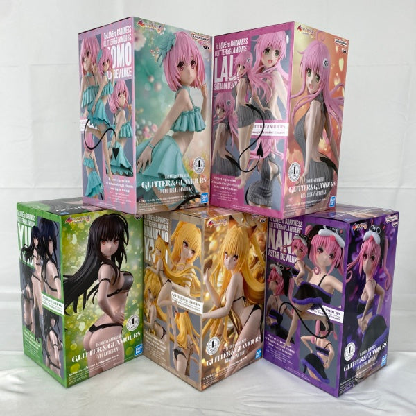 【中古】【未開封】【セット】To LOVEる-とらぶる-ダークネス GLITTER&GLAMOURS ナナ/金色の闇/古手川唯/ララ/モモ 5点＜フィギュア＞（代引き不可）6541