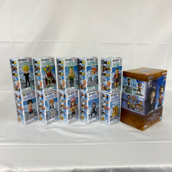 【中古】【未開封】【セット】ワンピース WCF エニエス・ロビー1/2、ログストーリーズ ルフィ＆ロビン 3点＜フィギュア＞（代引き不可）6541