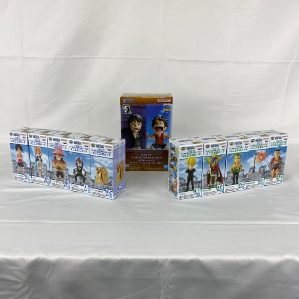 【中古】【未開封】【セット】ワンピース WCF エニエス・ロビー1/2、ログストーリーズ ルフィ＆ロビン 3点＜フィギュア＞（代引き不可）6541