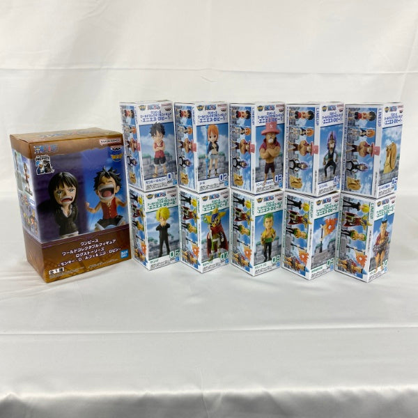 【中古】【未開封】【セット】ワンピース WCF エニエス・ロビー1/2、ログストーリーズ ルフィ＆ロビン 3点＜フィギュア＞（代引き不可）6541