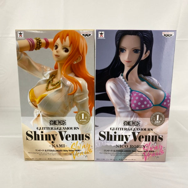 【中古】【未開封】【セット】ワンピース GLITTER&GLAMOURS Shiny Venus-NAMI-/-NICO ROBIN- 2点＜フィギュア＞（代引き不可）6541