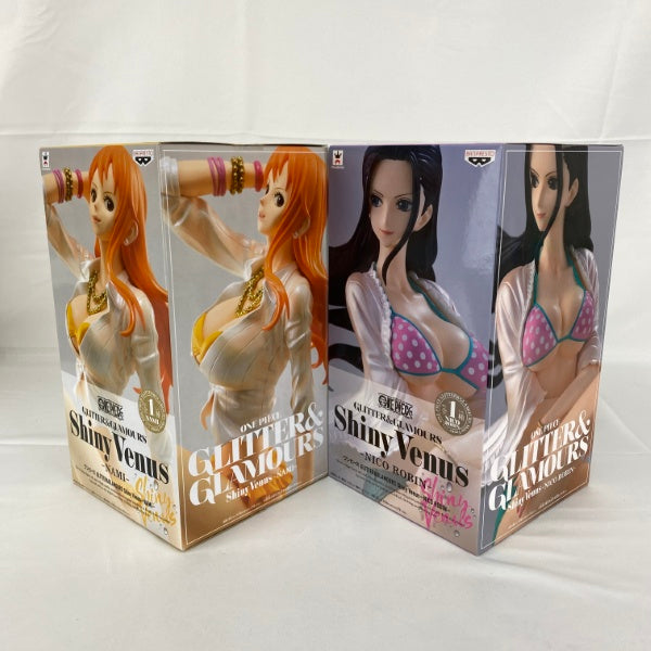 【中古】【未開封】【セット】ワンピース GLITTER&GLAMOURS Shiny Venus-NAMI-/-NICO ROBIN- 2点＜フィギュア＞（代引き不可）6541