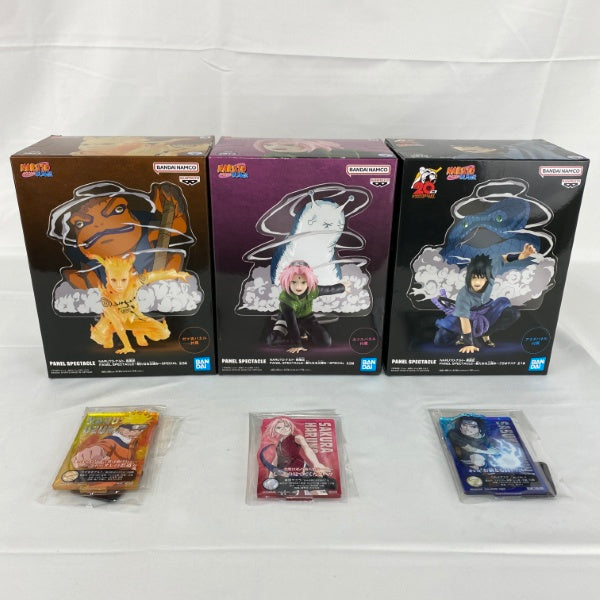 【中古】【未開封】【セット】NARUTO-ナルト- 疾風伝 PANEL SPECTACLE、一番くじ 中忍試験編 I賞 ナルト/サスケ/サクラ 6点＜フィギュア＞（代引き不可）6541