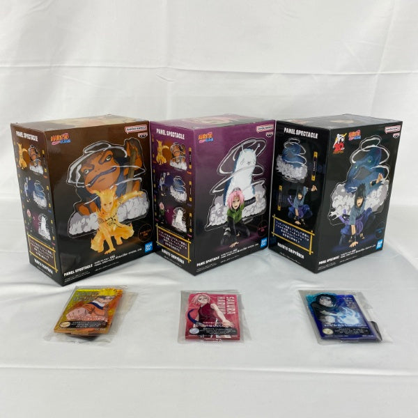 【中古】【未開封】【セット】NARUTO-ナルト- 疾風伝 PANEL SPECTACLE、一番くじ 中忍試験編 I賞 ナルト/サスケ/サクラ 6点＜フィギュア＞（代引き不可）6541