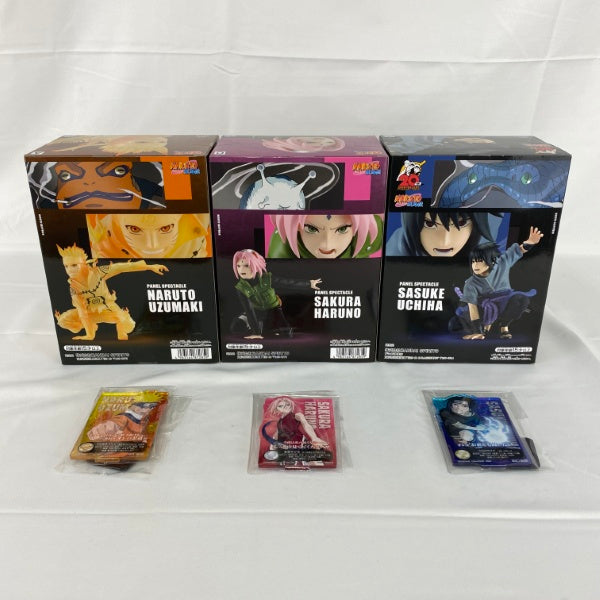 【中古】【未開封】【セット】NARUTO-ナルト- 疾風伝 PANEL SPECTACLE、一番くじ 中忍試験編 I賞 ナルト/サスケ/サクラ 6点＜フィギュア＞（代引き不可）6541