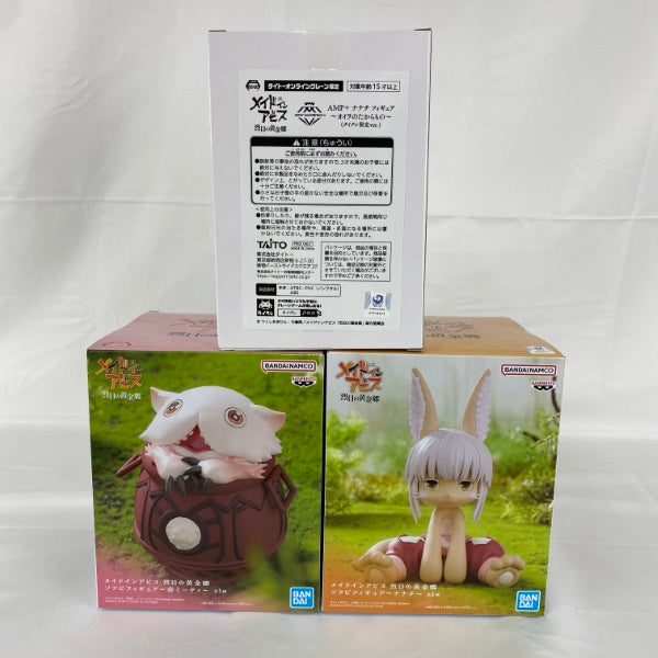 【中古】【未開封】【セット】メイドインアビス烈日の黄金郷 AMP+ナナチ(タイクレ)、ソフビフィギュア壺ミーティ/ナナチ 3点＜フィギュア＞（代引き不可）6541