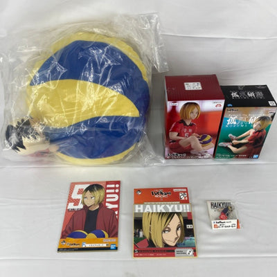 【中古】【未開封】【開封品】【セット】ハイキュー！！音駒高校 弧爪研磨 フィギュア、クッション、グッズ 6点 ＜フィギュア＞（代引き不...