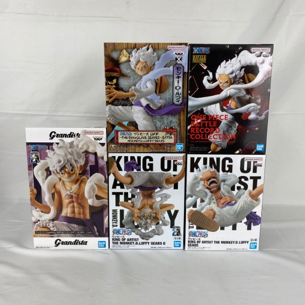 【中古】【未開封】【セット】ワンピース DXF、BRC、Grandista、KOA モンキー・D・ルフィ ギア5(ニカ) 5点＜フィギュア＞（代引き不可）6541