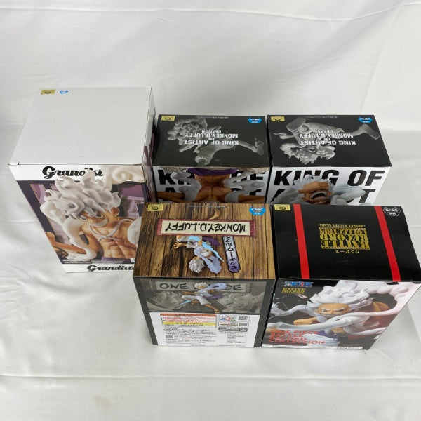 【中古】【未開封】【セット】ワンピース DXF、BRC、Grandista、KOA モンキー・D・ルフィ ギア5(ニカ) 5点＜フィギュア＞（代引き不可）6541