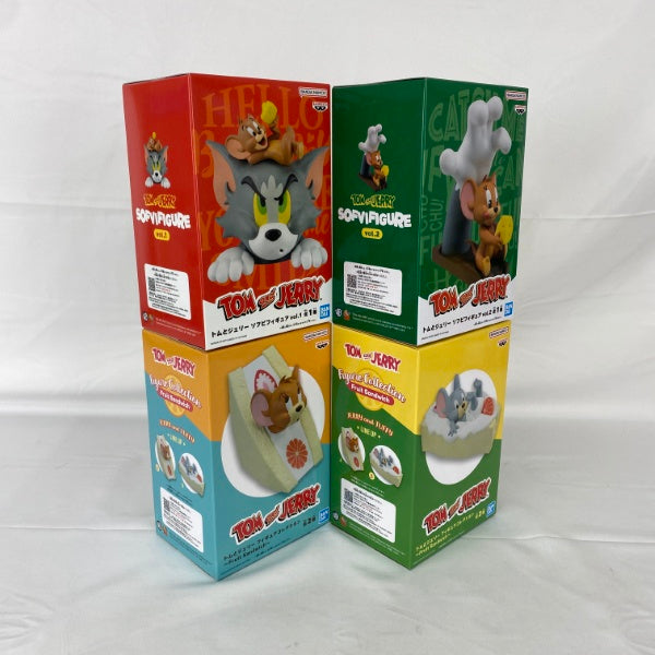 【中古】【未開封】【セット】トムとジェリー ソフビフィギュアvol.1/2、フィギュアコレクション〜Fruit Sandwich〜 A/B　4点＜フィギュア＞（代引き不可）6541