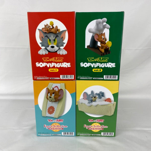 【中古】【未開封】【セット】トムとジェリー ソフビフィギュアvol.1/2、フィギュアコレクション〜Fruit Sandwich〜 A/B　4点＜フィギュア＞（代引き不可）6541