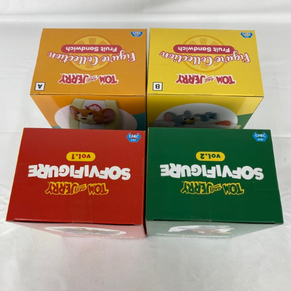 【中古】【未開封】【セット】トムとジェリー ソフビフィギュアvol.1/2、フィギュアコレクション〜Fruit Sandwich〜 A/B　4点＜フィギュア＞（代引き不可）6541