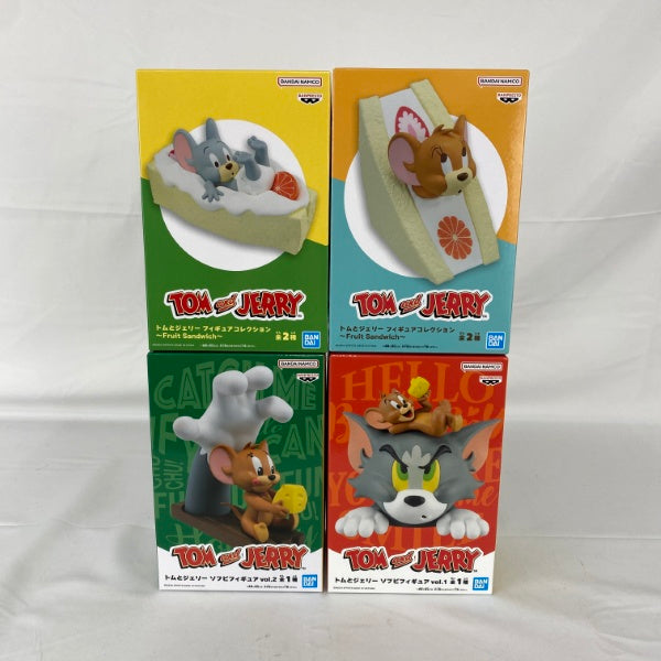 【中古】【未開封】【セット】トムとジェリー フィギュアコレクション〜Fruit Sandwich〜 A/B、ソフビフィギュアvol.1/2　4点＜フィギュア＞（代引き不可）6541