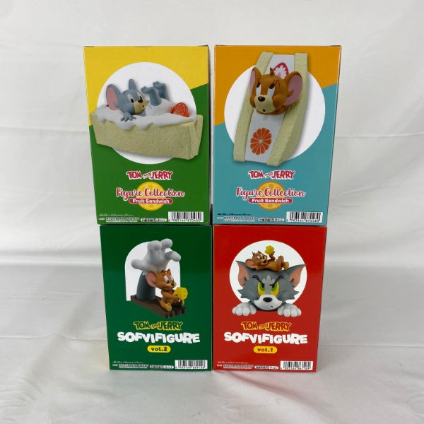 【中古】【未開封】【セット】トムとジェリー フィギュアコレクション〜Fruit Sandwich〜 A/B、ソフビフィギュアvol.1/2　4点＜フィギュア＞（代引き不可）6541