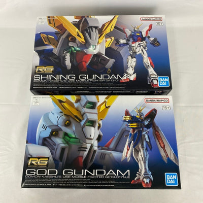 【中古】【未組立】【セット】RG 1/144 シャイニングガンダム&ゴッドガンダム　2点＜プラモデル＞（代引き不可）6541