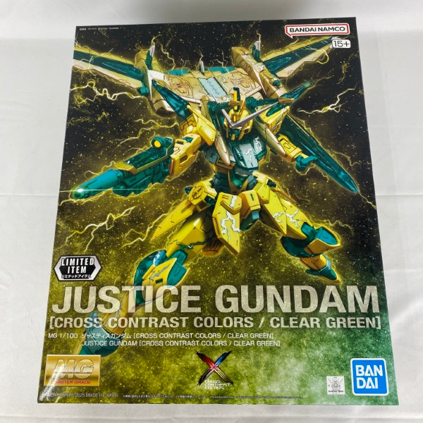 【中古】【未組立】1/100 MG ZGMF-X09A ジャスティスガンダム(CROSS CONTRAST COLORS/CLEAR YELLOW)＜プラモデル＞（代引き不可）6541
